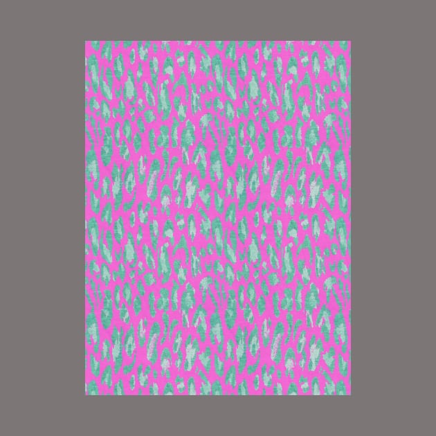 Animal skin leopard pink pop by Remotextiles