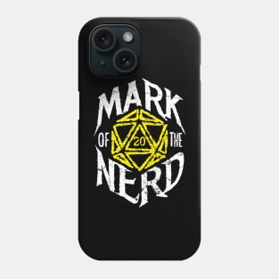 Mark of the Nerd D20 Dice Phone Case