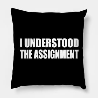 I understood the assignment Pillow