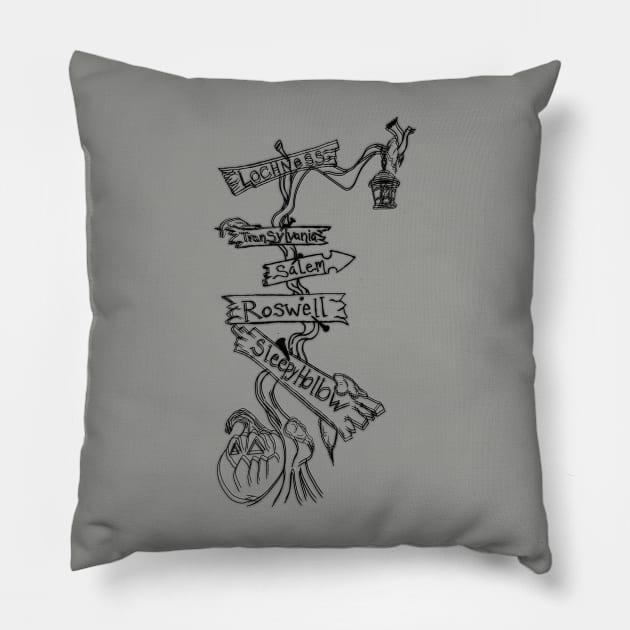 Signs Pillow by Courteney Valentine