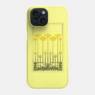 Golden dandelions vintage artwork Phone Case