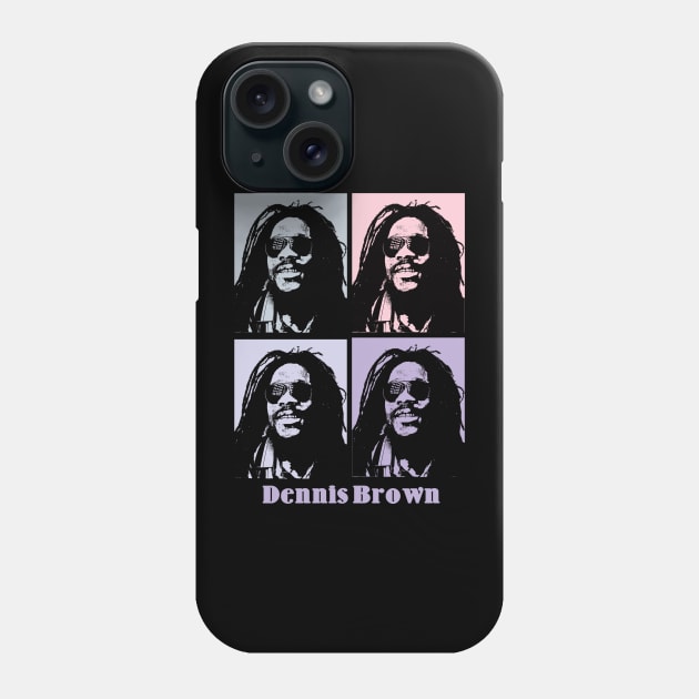 Dennis Brown 80s Pop Art Phone Case by KERIKIL