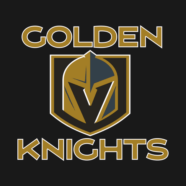 A Golden Vegas Sports Shirt Knight Emblem Tshirt by Dezine