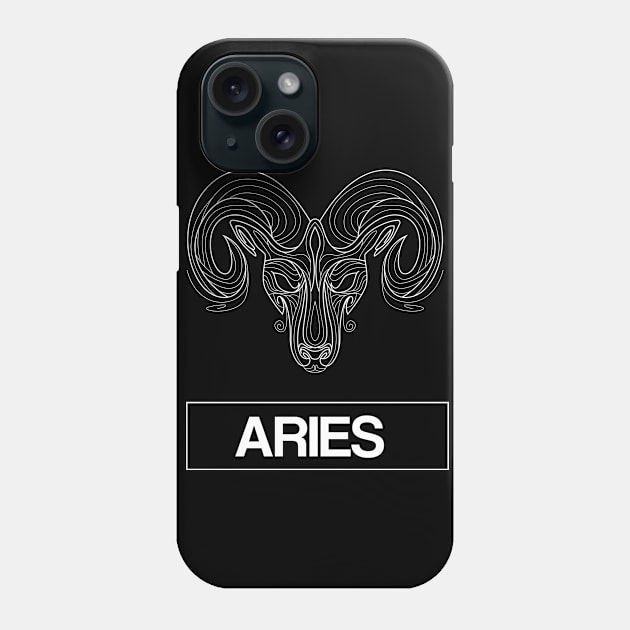 Aries Zodiac Constellation Phone Case by FungibleDesign