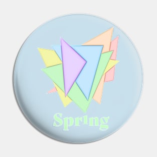 Spring Positive Vibes Pastel Abstract Art Rainbow Colors Pin