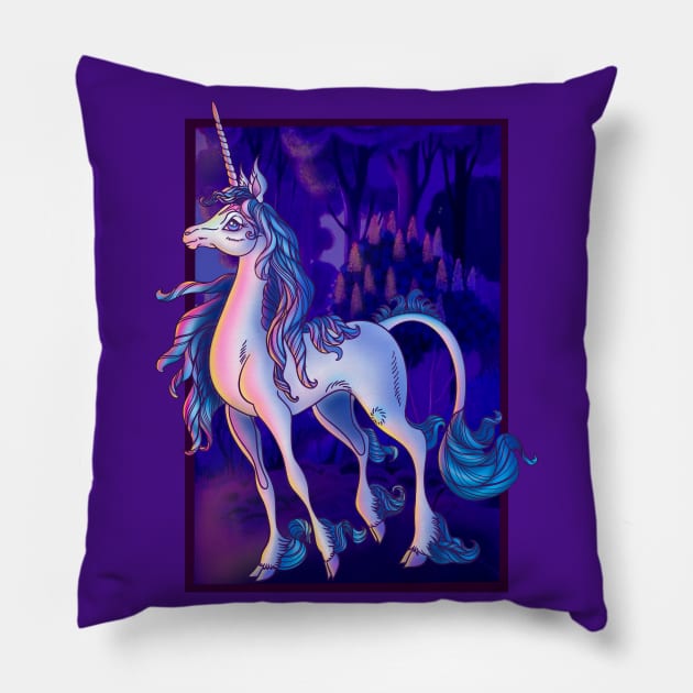 Into the Light and Unknown, The Last Unicorn Pillow by WildThingsTreasures34