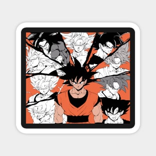 Son Goku all transformations Magnet