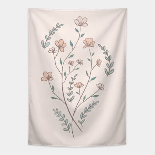 Cute flowers design illustration Tapestry