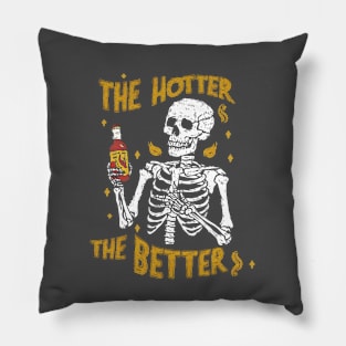 The Hotter the Better Skeleton Pillow