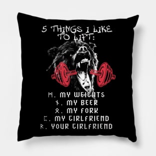 5 things I like to lift Pillow