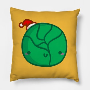Festive Christmas Sprout - Kawaii Brussel Sprout Pillow