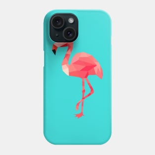 Pink geometric flamingo Phone Case