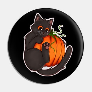 Halloween Cats - Pumpkin Kitty Pin