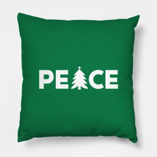 Peace Christmas Tree #3 Pillow