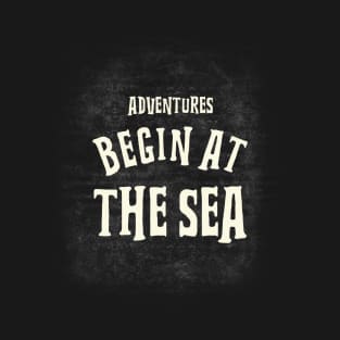Adventure Begin At Sea. T-Shirt