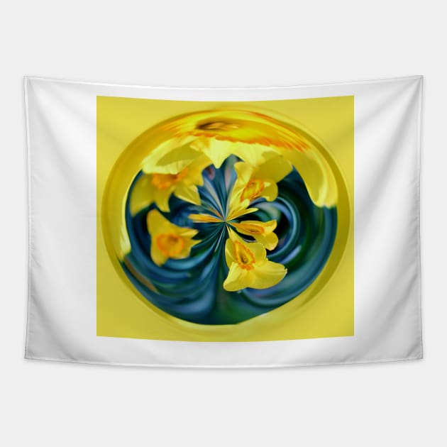 Daffodil Orb Tapestry by Cynthia48