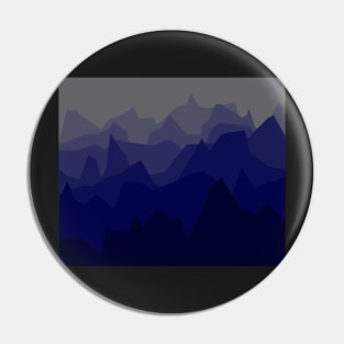 Minimalistic geometric misty mountains in blue gradient Pin