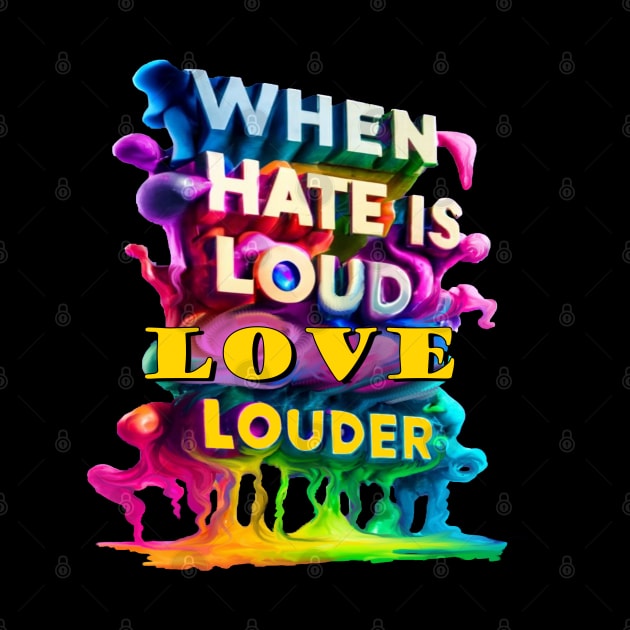 When Hate Is Loud Love Louder Inspirational quote by tamdevo1