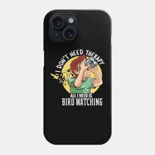 Birdwatcher Birdwatching Gift Idea T-Shirt Ornithology T-Shirt Phone Case