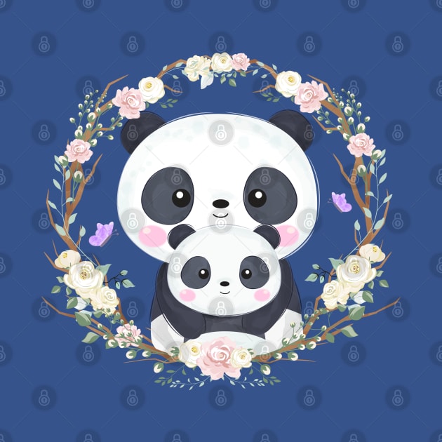 Panda Motherhood Cartoon by Mako Design 