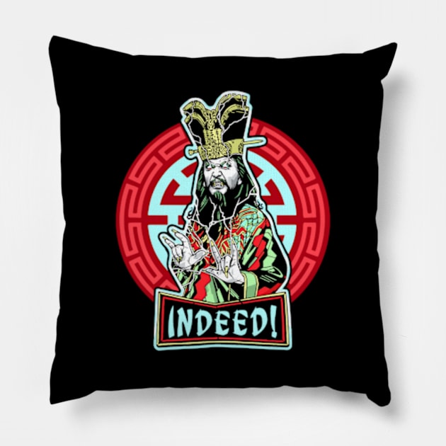 Indeed! (Black Print) Pillow by Miskatonic Designs