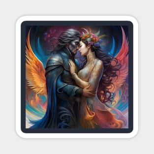 Dark Fairytale: Angelic Demonic Embrace Magnet