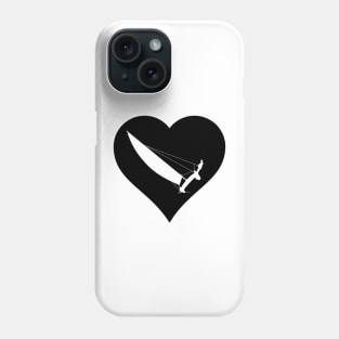 Black heart with catamaran Phone Case