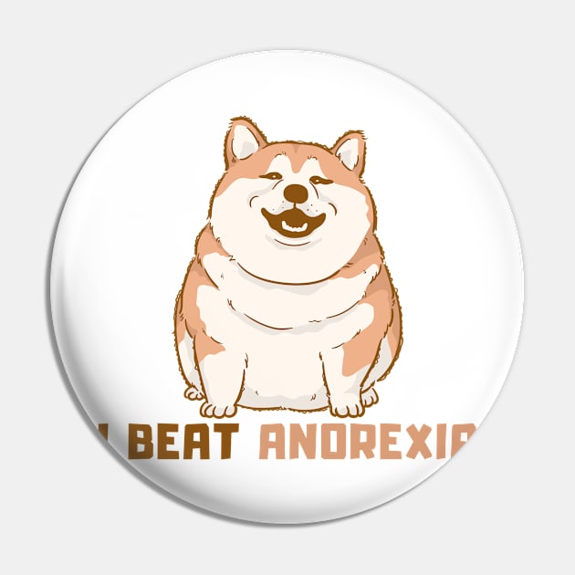 I Beat Anorexia Pin by dudelinart