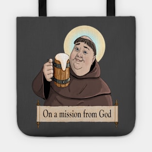 Friar Tuck Drinking a Cold Mug of Beer Tote