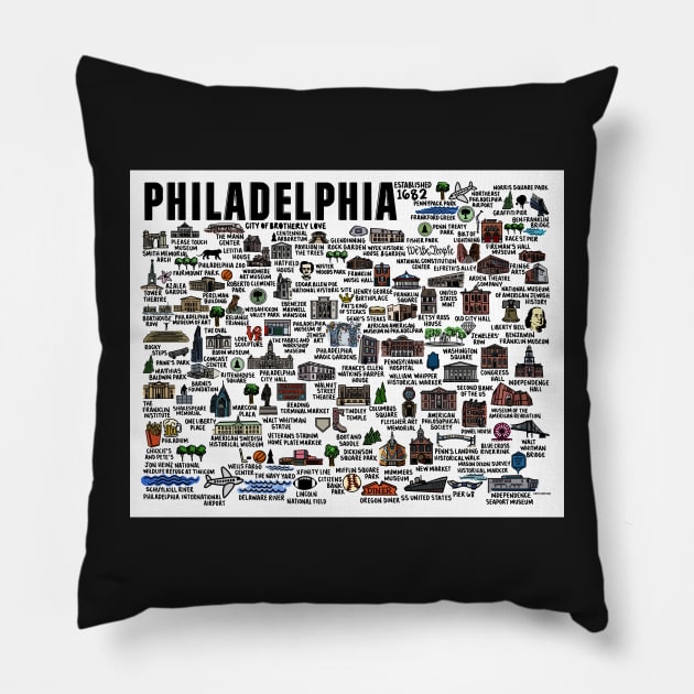 Philadelphia Map Pillow by fiberandgloss