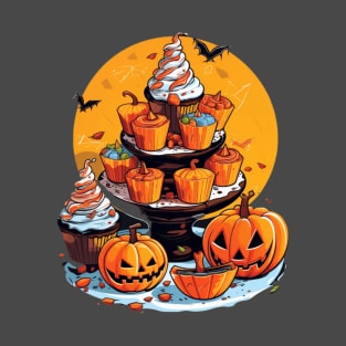 Enchanting Eats Delight in a Halloween Dessert Journey T-Shirt