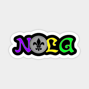 Nola New Orleans Mardi Gras Magnet