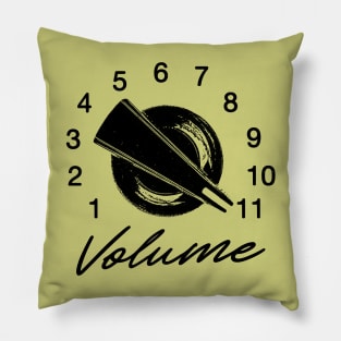 Volume Knob 11 - Vintage Guitar Music Lover Funny Rock Tee Pillow