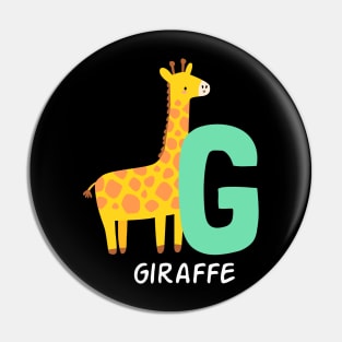 Giraffe Alphabet Funny Pin