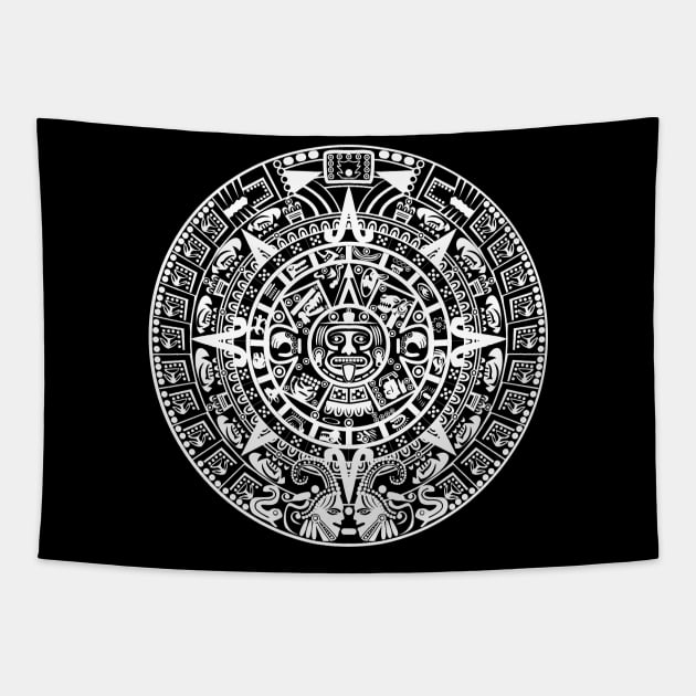 MAYAN CALENDAR 1 Tapestry by GardenOfNightmares