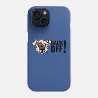 Karate Dog Back Off (Side Text) Phone Case