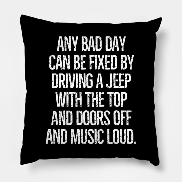 Saved by the jeep! Pillow by mksjr