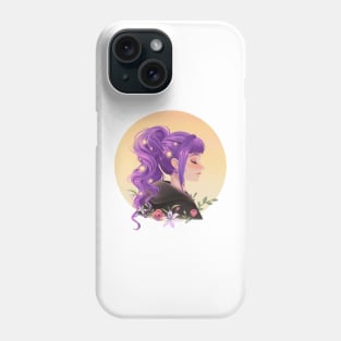 Starry Purple Hair Phone Case