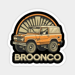 Retro 1987-1991 Ford Bronco w/Tires Magnet