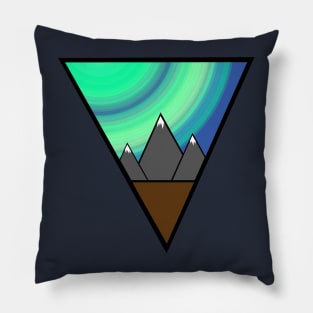 bright northern lights Pillow