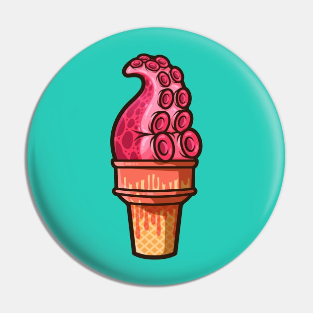 Tentacle Treat (pink ink) Pin by JenniferSmith