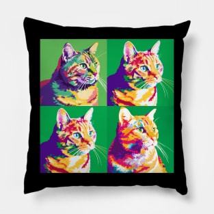 American Bobtail Pop Art - Cat Lover Gift Pillow