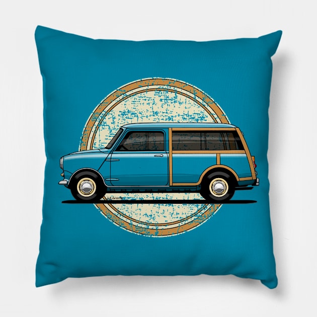 The cutest Station Wagon ever! Pillow by jaagdesign