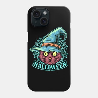 black cat witch Phone Case