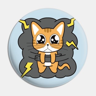 Moody cat Pin