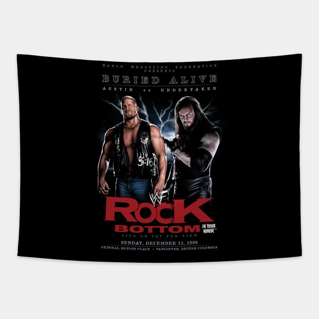 WWF Rock Bottom - In Your House Tapestry by JosephSheltonArt