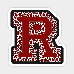 R red cheetah print Magnet