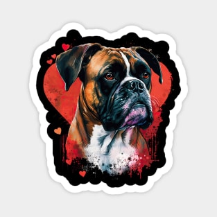 Boxer valentine's day Magnet