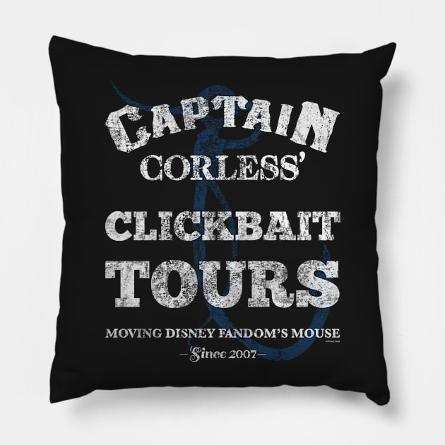 Captain Corless' Clickbait Tours - WDWNT.com Pillow by WDWNT