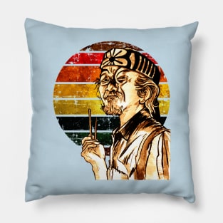 mr miyagi sunset Pillow